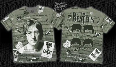 Футболки с полной запечаткой: Битлз Ленон